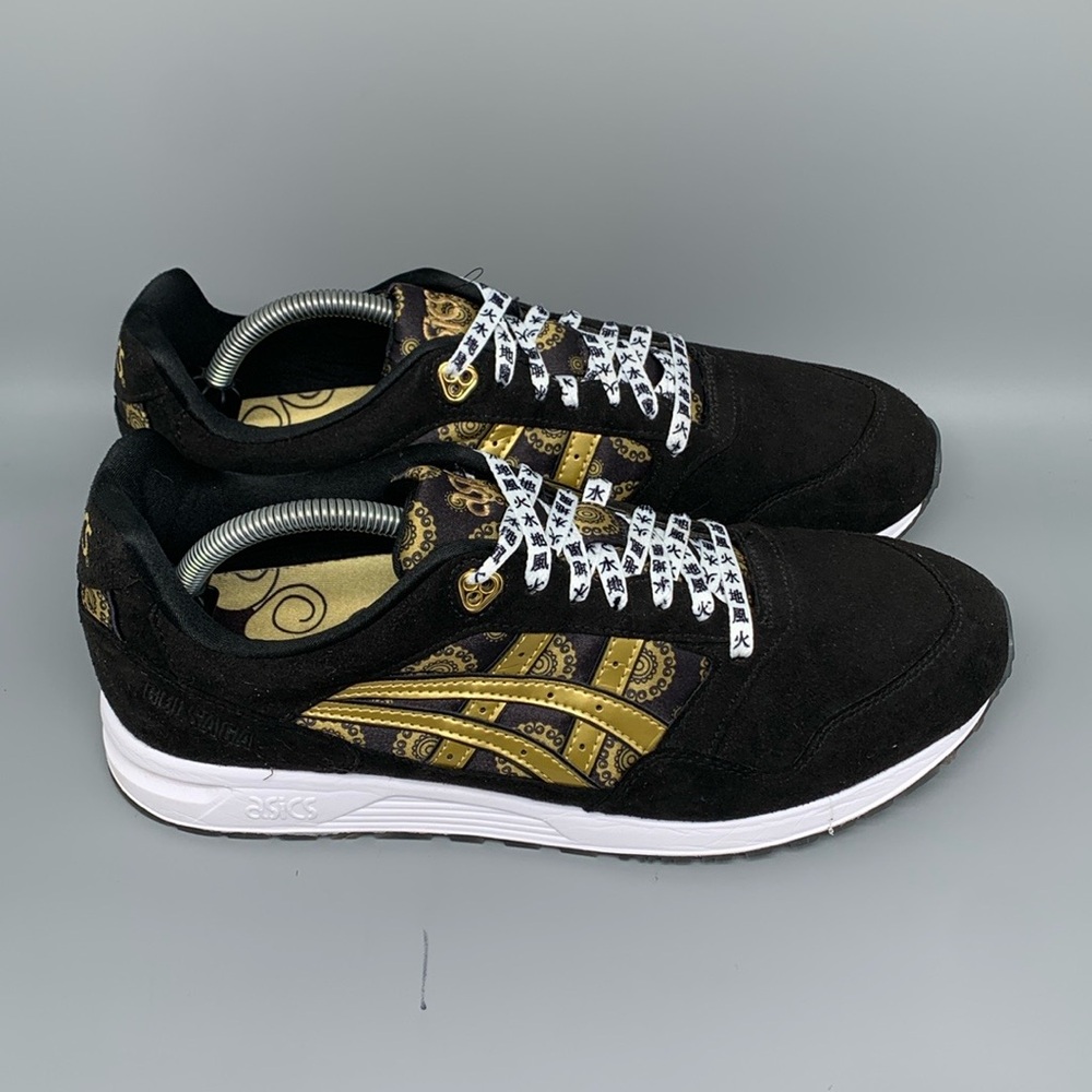Asics Gel Saga Black/Gold Fusion Shoes 1191A282 Men’s Sz 10.5‎